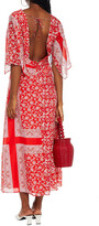 Thumbnail for your product : Antik Batik Iloni open-back printed cotton and silk-blend chiffon midi dress