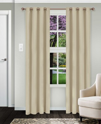 Superior Solid Textured Blackout Curtain, Set of 2, 52" x 108"