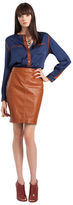 Thumbnail for your product : Trina Turk Sydney Leather Skirt