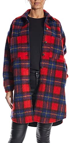 red herring checked coat
