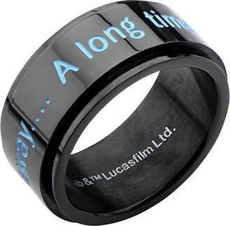Fine Jewelry Mens A Long Time Ago Stainless Steel and Black IP Spinner Ring