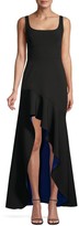 Thumbnail for your product : BCBGMAXAZRIA Asymmetric High-Low Stretch Crepe de Chine Gown