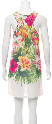 Blumarine Embellished Floral Print Dress