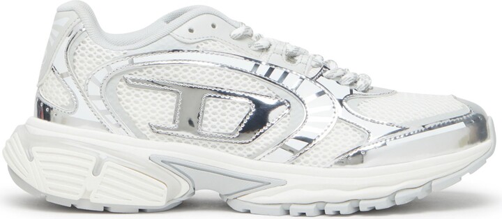 S-Pro-V-Dense-Metallic mesh sneakers with Oval D logo