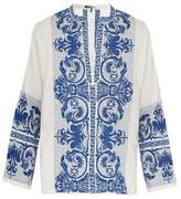Thumbnail for your product : Isabel Marant Patmos Floral Embroidered Cotton Top - Mens - White