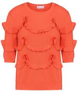 Thumbnail for your product : RED Valentino Ruffle wool knit sweater