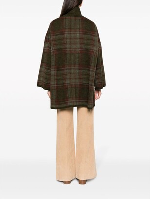 人気商品！Ralph Lauren Glen Plaid Wool-Blend Cape Lauren Ralph Lauren Women's Glen Plaid Cape Coat - Macy's