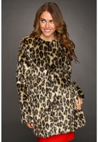 Thumbnail for your product : Nicole Miller Leopard Faux Fur Coat