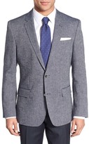 Thumbnail for your product : HUGO BOSS Hutsons Trim Fit Houndstooth Linen Blend Sport Coat