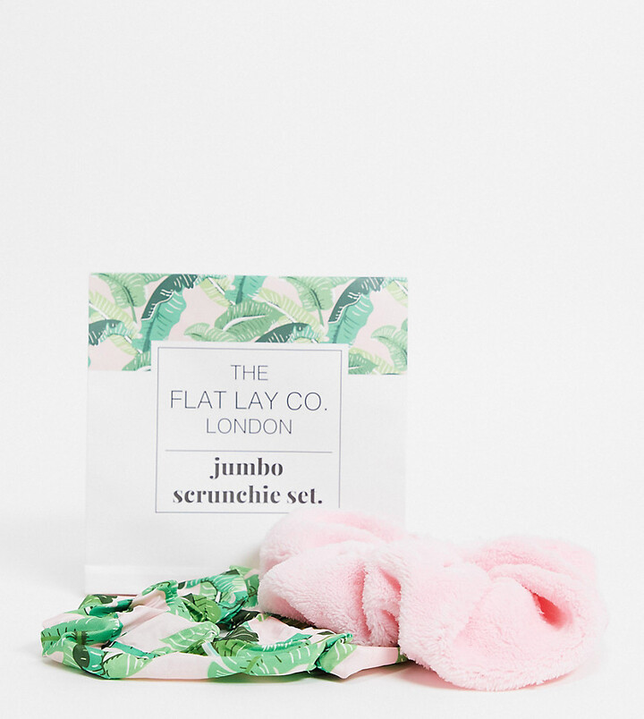 Flat Lay Company The Flat Lay Co. X ASOS Exclusive Pink Jumbo Scrunchie Set ShopStyle Hair