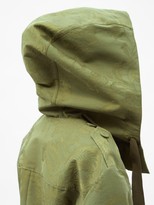 Thumbnail for your product : Erdem William Sash-waist Floral-jacquard Coat - Green
