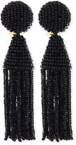 Thumbnail for your product : Oscar de la Renta Beaded Short Tassel Clip Earrings