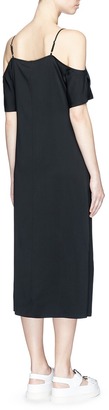 Alexander Wang T By Chain neck cold shoulder dress