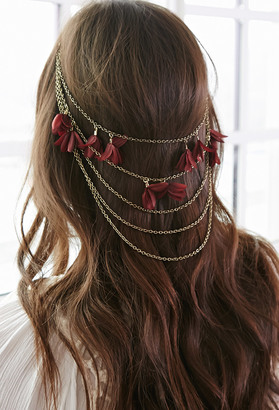 Forever 21 Floral-Draped Chain Headpiece