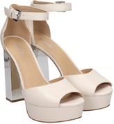Thumbnail for your product : Michael Kors Petra Platform Sandals In Beige Leather
