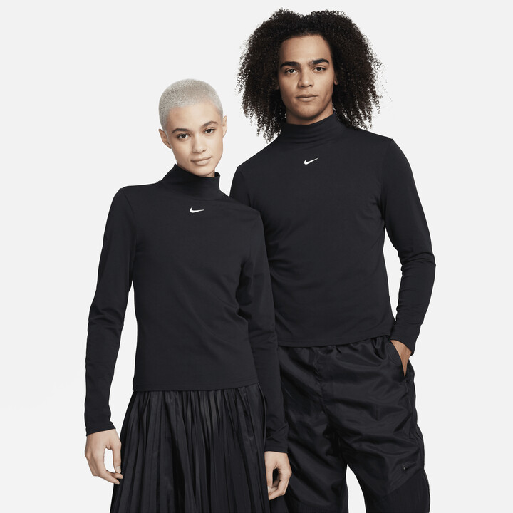 Nike Sportswear Essential Women's Ribbed Mock-Neck Long-Sleeve Top