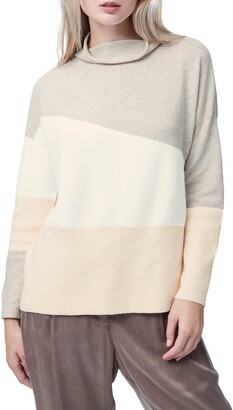 French Connection Sophia Funnel Neck Colorblock Sweater