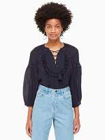 Thumbnail for your product : Kate Spade Billie Top, Rich Navy - Size XXS