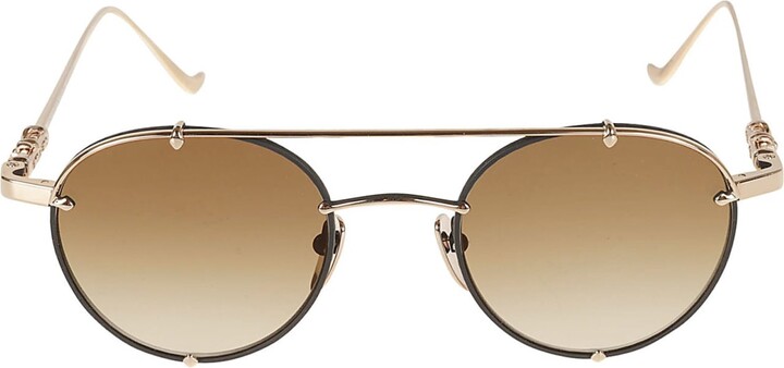 クロムハーツ　ORALGAMI Chrome Hearts Oralgami - Matte Black / 18k Gold Sunglasses - ShopStyle