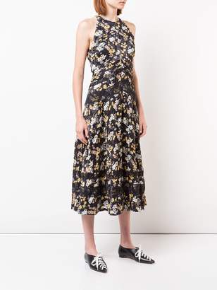 Derek Lam 10 Crosby Bouquet Floral Print Silk-Blend Jacquard Midi Dress
