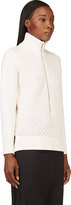 Thumbnail for your product : 3.1 Phillip Lim Ivory Knit Zip-Up Sweater