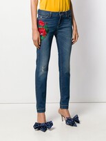 Thumbnail for your product : Dolce & Gabbana Floral Appliqué Skinny Jeans