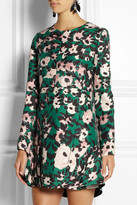 Thumbnail for your product : Marni Printed cotton and silk-blend twill mini dress