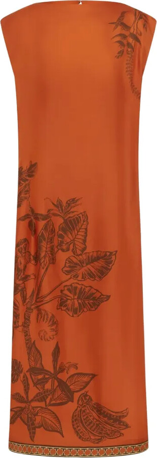 ALÉMAIS Monkey floral-print midi dress
