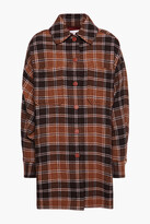 Thumbnail for your product : See by Chloe Checked wool-blend coat