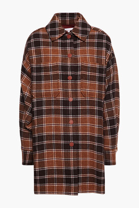 See by Chloe Checked wool-blend coat