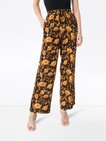 Thumbnail for your product : Matteau Floral-Print Silk Trousers