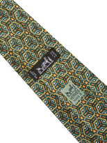 Thumbnail for your product : Vintage Green Geometric Silk Tie