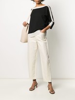 Thumbnail for your product : Liu Jo Contrast Ribbed Knit Jumper