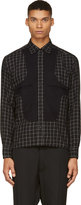 Thumbnail for your product : SASQUATCHfabrix. Black Check Flannel Panel Button-Up Shirt