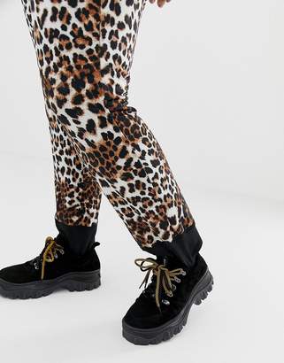 ASOS 4505 Curve SKI mix and match pants in super slim fit in leopard print