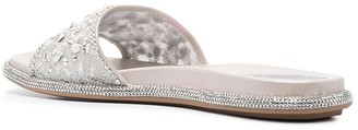 Rene Caovilla Metallic-Tone Embellished Sandals