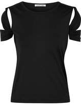 Helmut Lang - Cutout Cotton-jersey T-shirt - Black