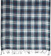 Thumbnail for your product : Brooks Brothers Wool Navy and Ivory Tartan Scarf