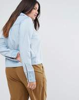 Thumbnail for your product : ASOS Curve Denim Shirt With Stepped Collar And Hem