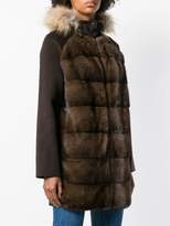 Thumbnail for your product : P.A.R.O.S.H. panel hooded coat