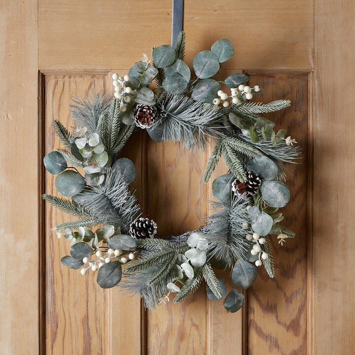 Dunelm 40cm Snowy Wreath White ShopStyle Decor