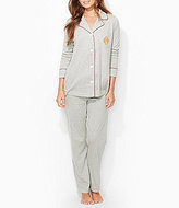 Thumbnail for your product : Lauren Ralph Lauren Long-Sleeve Knit Pajamas