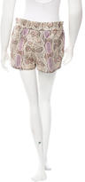 Thumbnail for your product : Rebecca Minkoff Embossed Leather-Paneled Shorts