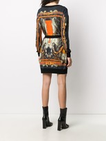 Thumbnail for your product : Balmain Horse-Print Belted Dress