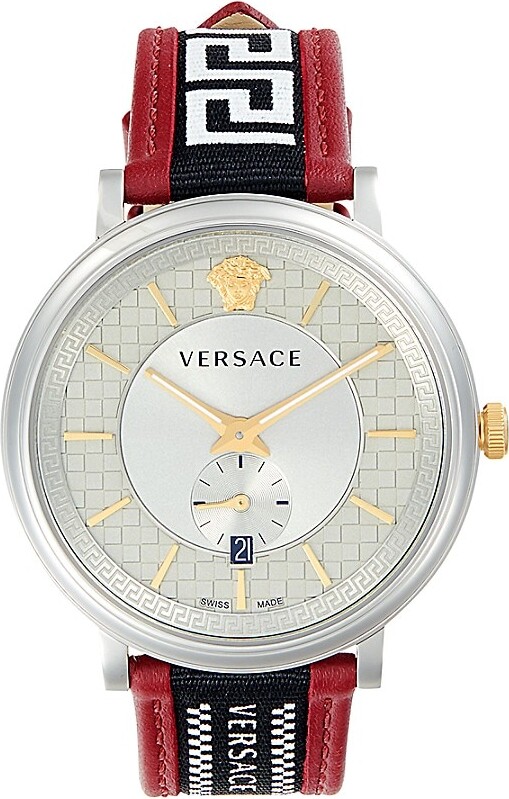 Voorverkoop offset Kardinaal Versace V-Circle Strap Watch - ShopStyle