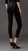 Thumbnail for your product : Burberry Leather Trim Corset-Jersey Leggings