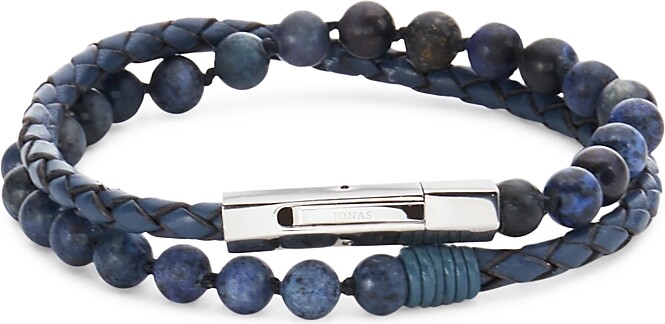 Jonas Studio Dakota Mixed Semi Precious Beaded & Leather Bracelet