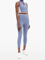 Thumbnail for your product : Vaara Ria High-rise Cropped Leggings - Blue White
