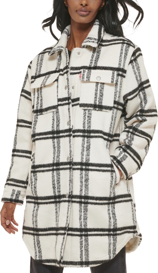 Levi's Women's Plaid Fleece-Lined Shirt Jacket, Created for Macy's -  ShopStyle