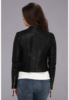 Thumbnail for your product : Members Only PU Vintage Cropped Zip-Front Jacket
